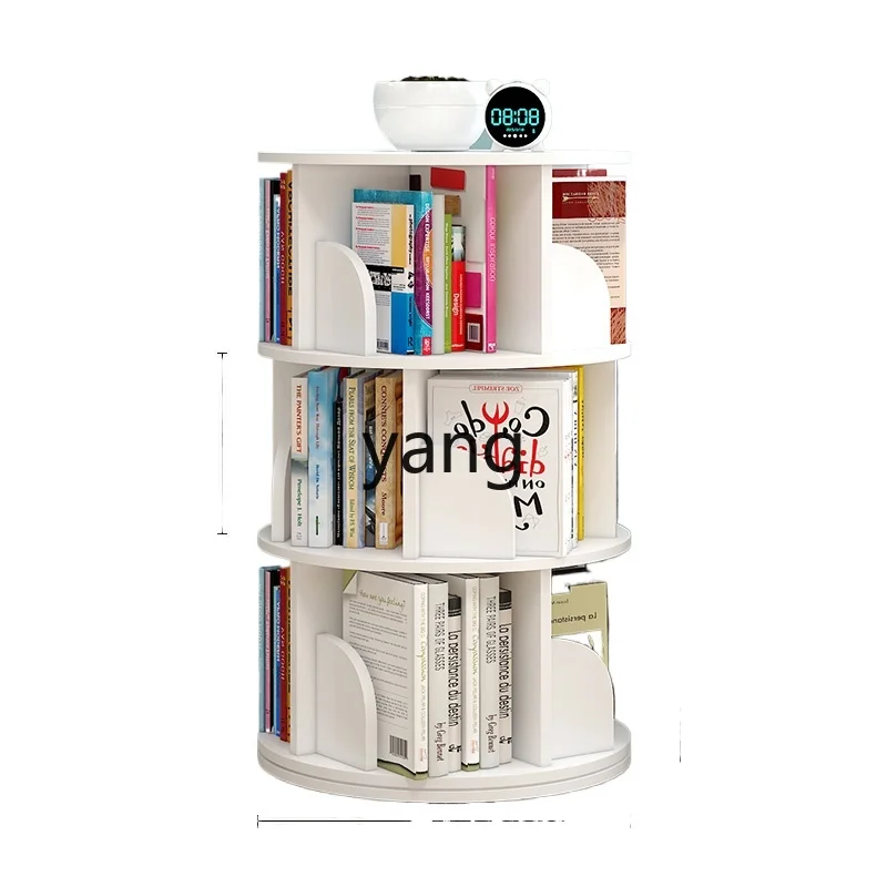 LTT 360 degree rotating bookshelf bookcase space saving children's floor picture book rack