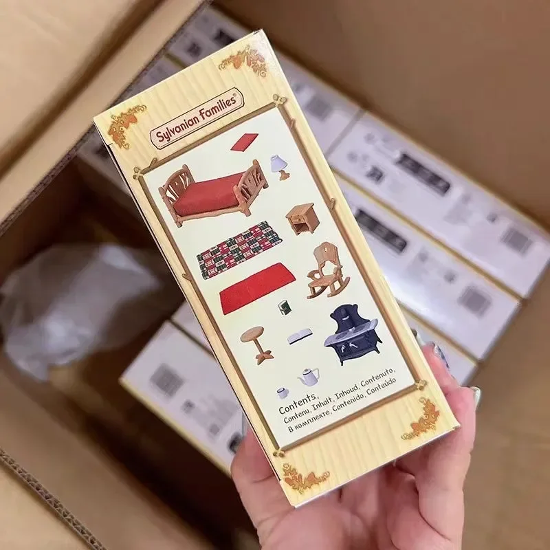 Original sylvanian famílias chaveiro roupas surpresa móveis chihuahua figuras houes acessórios família boneca brinquedo log móveis