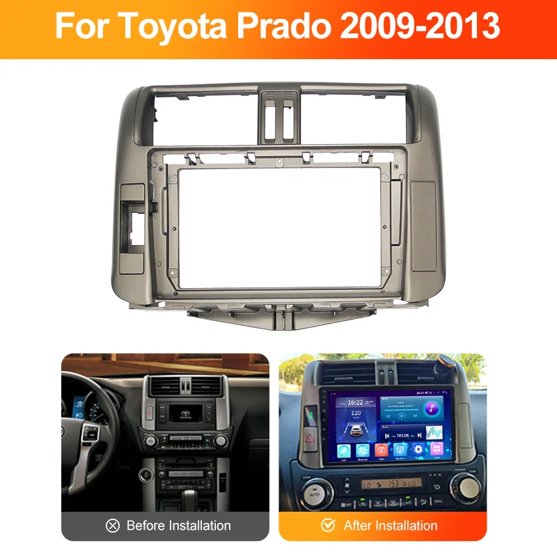 

For Toyota 2009-2013 Prado/Dominance DVD Frame Adapter Stereo Radio Audio Dash Head Unit Navigation Panel Kit 9 inch Car Fascia