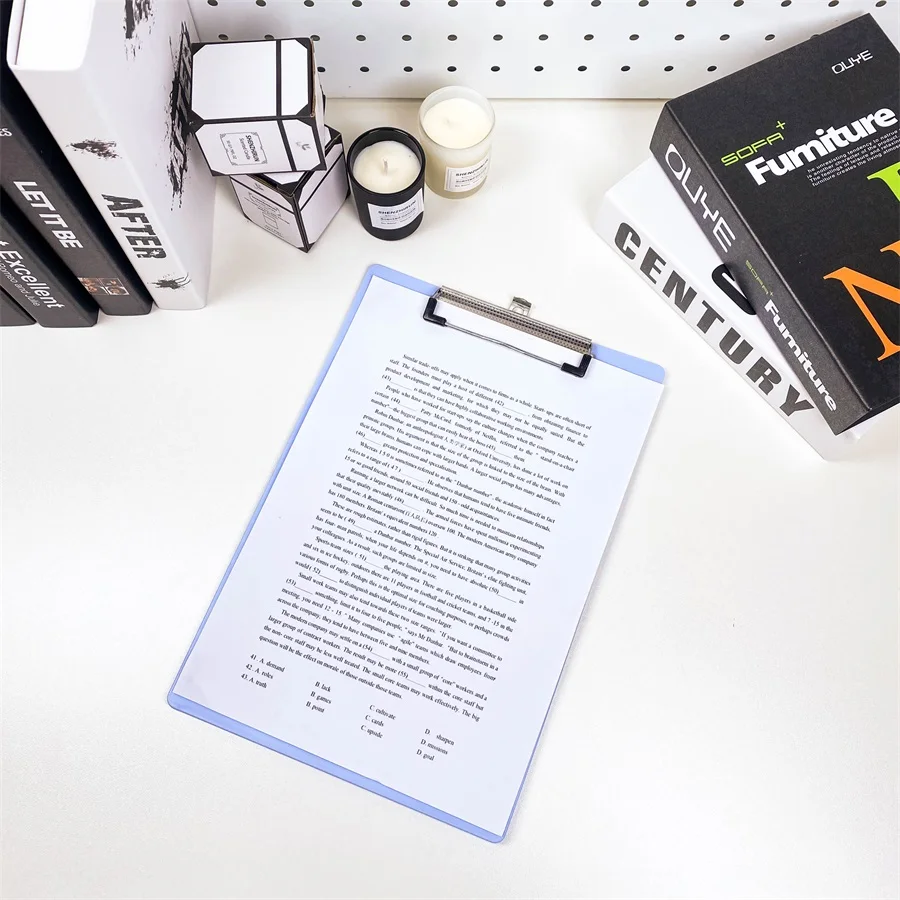 Carpeta de bloc de escritura A4 Morandi, férula, Clip, abrazadera de papel, suministros de oficina, Bloc de dibujo de carcasa dura para aprender