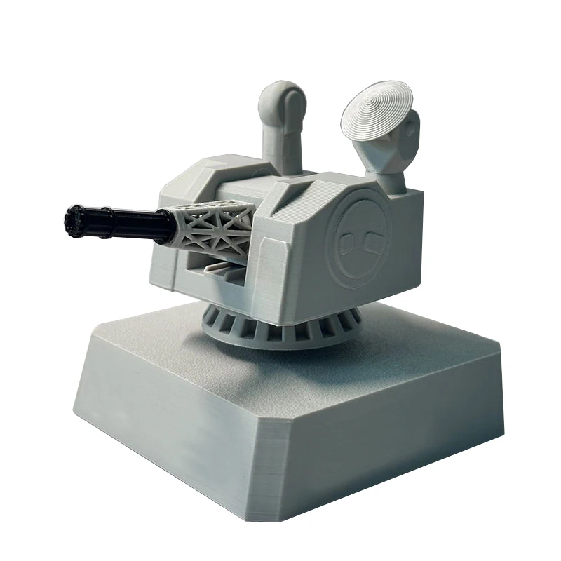 1PCS 3D Printed 1130 Close-In Defense Turret Model 360 Degree Rotatable Powered Tabletop Ornament for Desktop Showcase Collector
