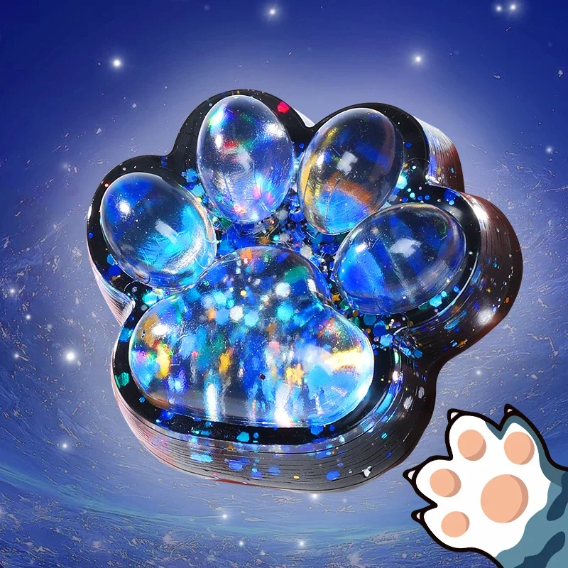 Sterrenverlichte Hemel Grote Kat Poot Squishy Fidget Speelgoed Zacht Langzaam Rebound Stress Relief Speelgoed Pinch Decompressie Cadeau Kat Klauw Knijpspeeltje