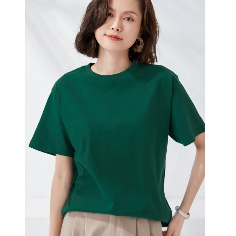 2024 Summer Oversized T shirts for Women Men Cotton Solid Color Tees Casual Female Korean Streetwear Basic Solid Young Cool Tops