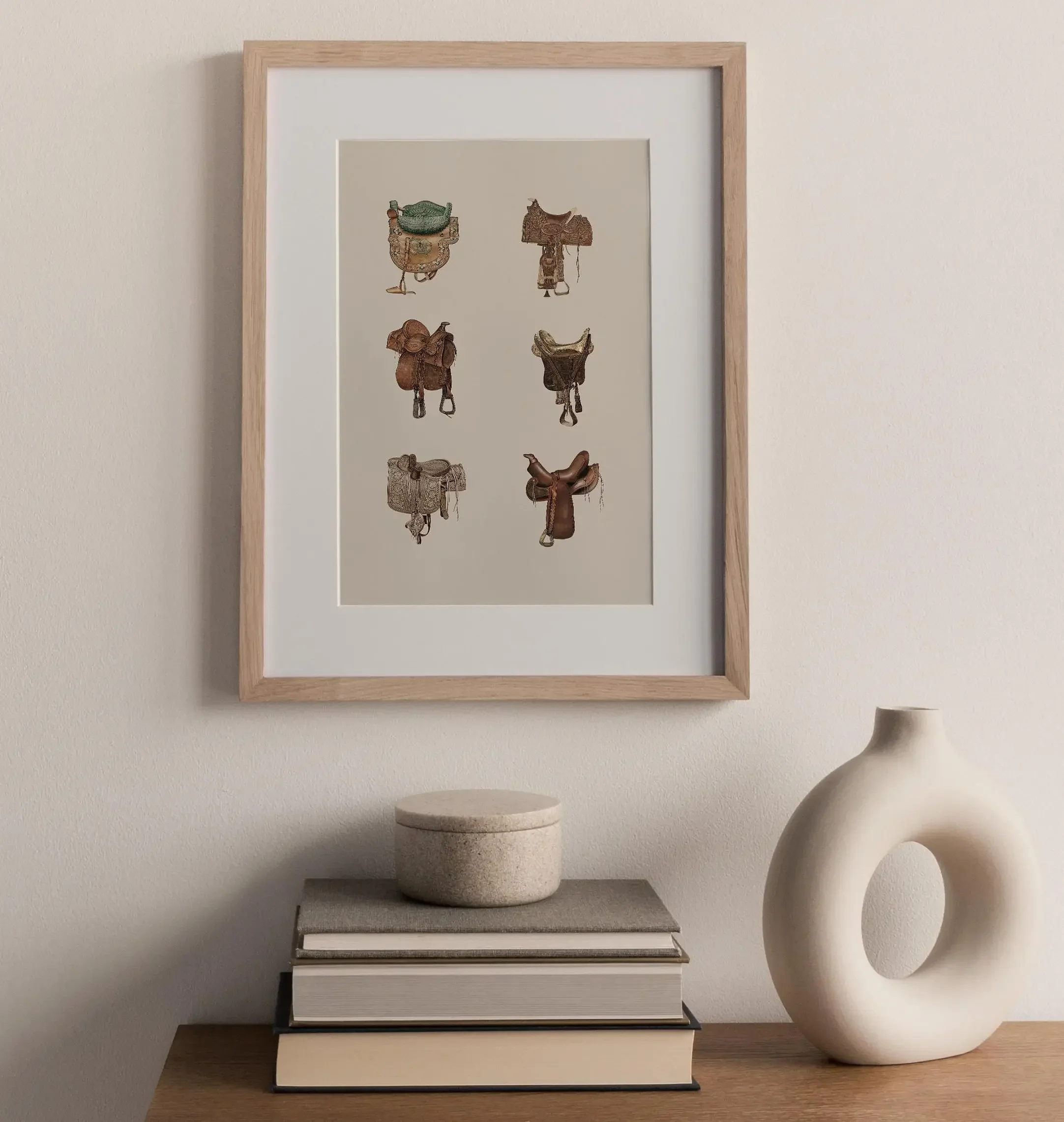 Vintage Saddle Farm Animal Horse Riding Art Posters Prints Canvas Painting Wall Art Picture Living Room Home Decor