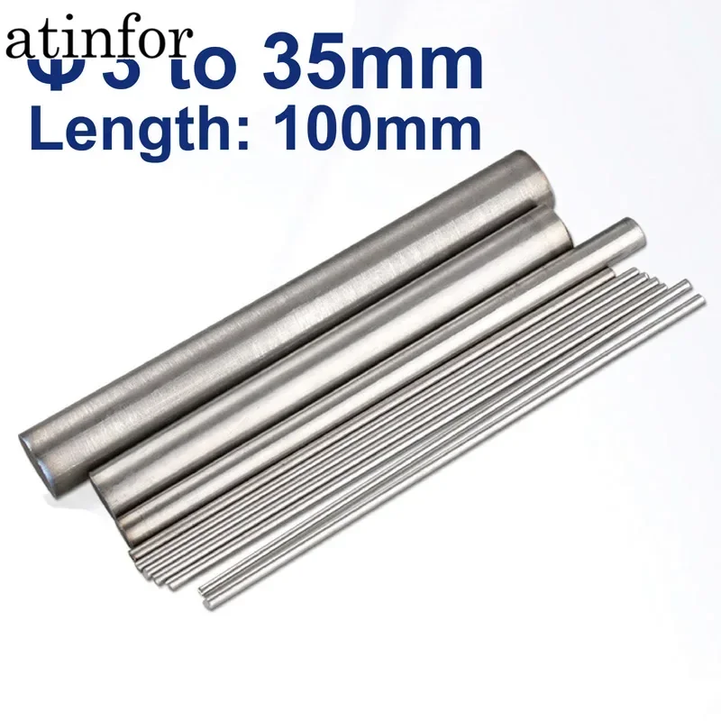 atinfor TC4 Titanium rod 6al-4v Round Bar Grade 5 diameter 3mm to 35mm titanium bar customize cnc service