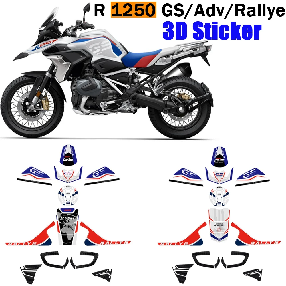 

For BMW R 1250 GS Adventure Rallye Motorcycle Tank Mat Decal Protection Tank Pad R 1250GS 3D Resin Epoxy Sticker Protection Kits