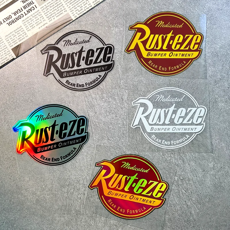Rust-Eze Motorcycle Stickers Waterproof for Refit Motorbike Fuel Tank Fairing Scooter Vinyl Decals Car Truck Cartoon Decoration image 4