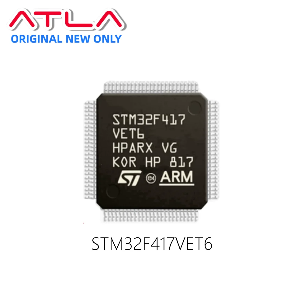 

1-10PCS STM32F417VET6 QFP-100 - High-Performance ARM Cortex-M4 MCU with FPU 168MHz 512KB Flash 192KB SRAM