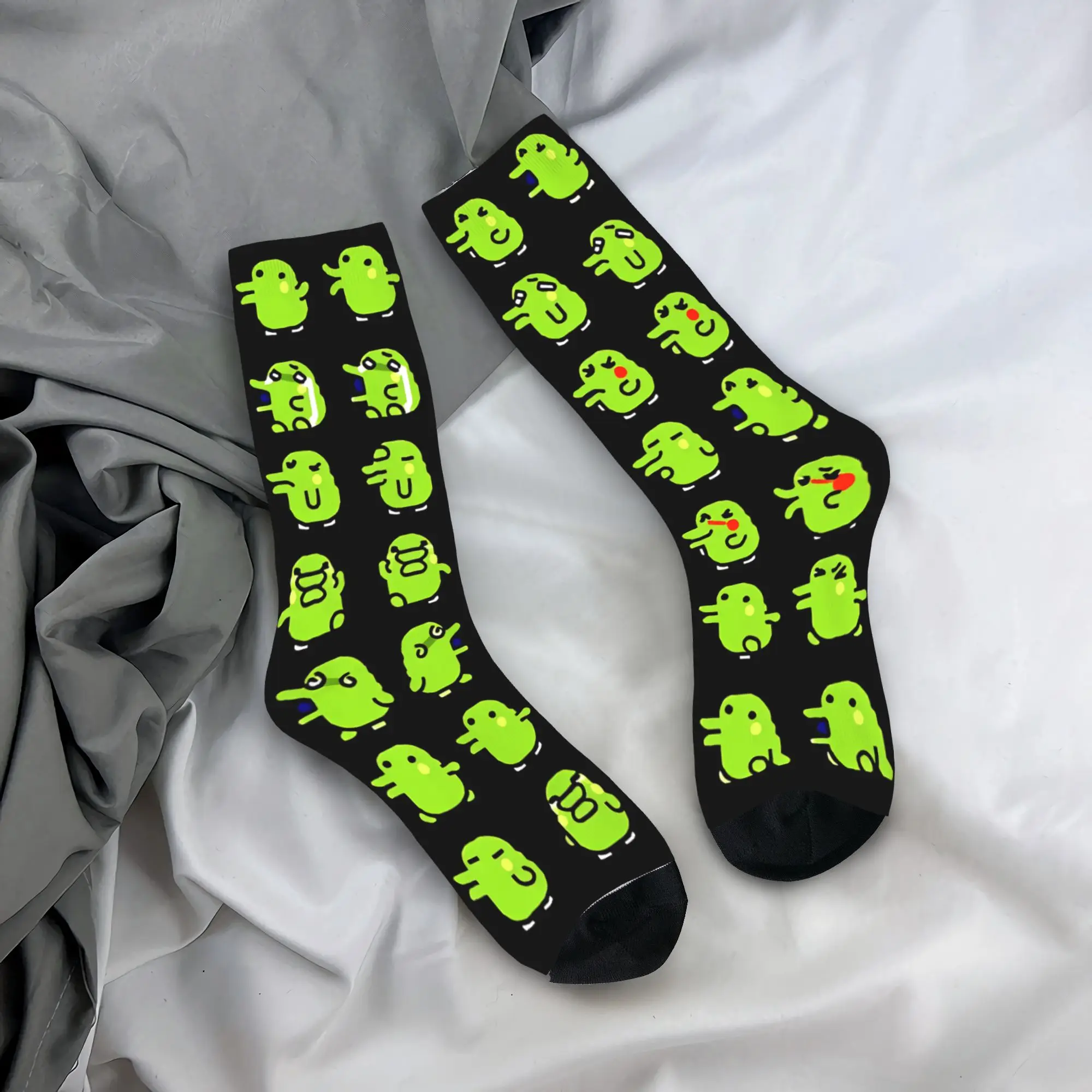 

Kuchipatchis Mametchi Socks Anti Bacterial Stockings Couple Soft Breathable Running Socks Autumn Gothic Pattern Socks