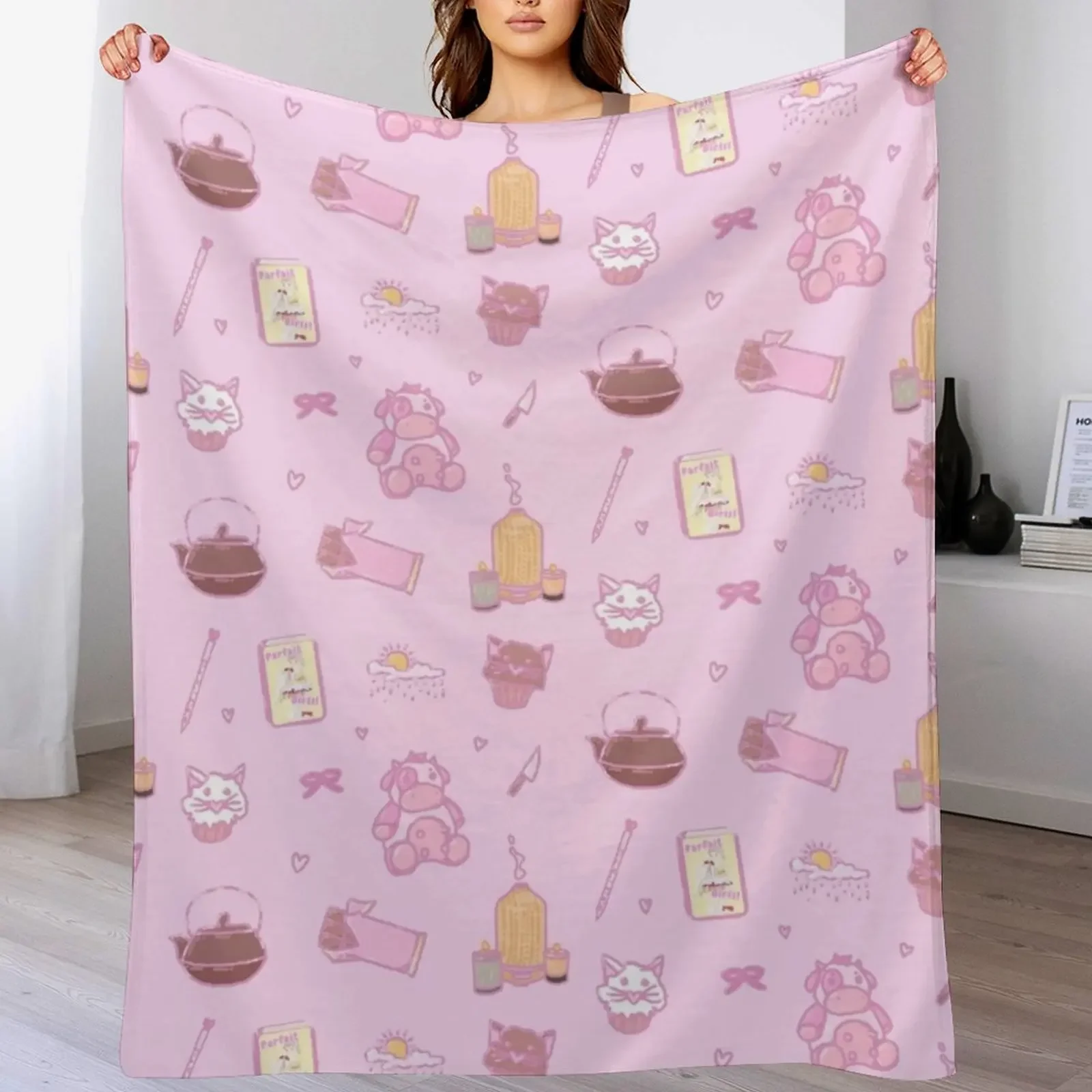 Doki Props Pattern! Throw Blanket sofa bed Comforter Blankets