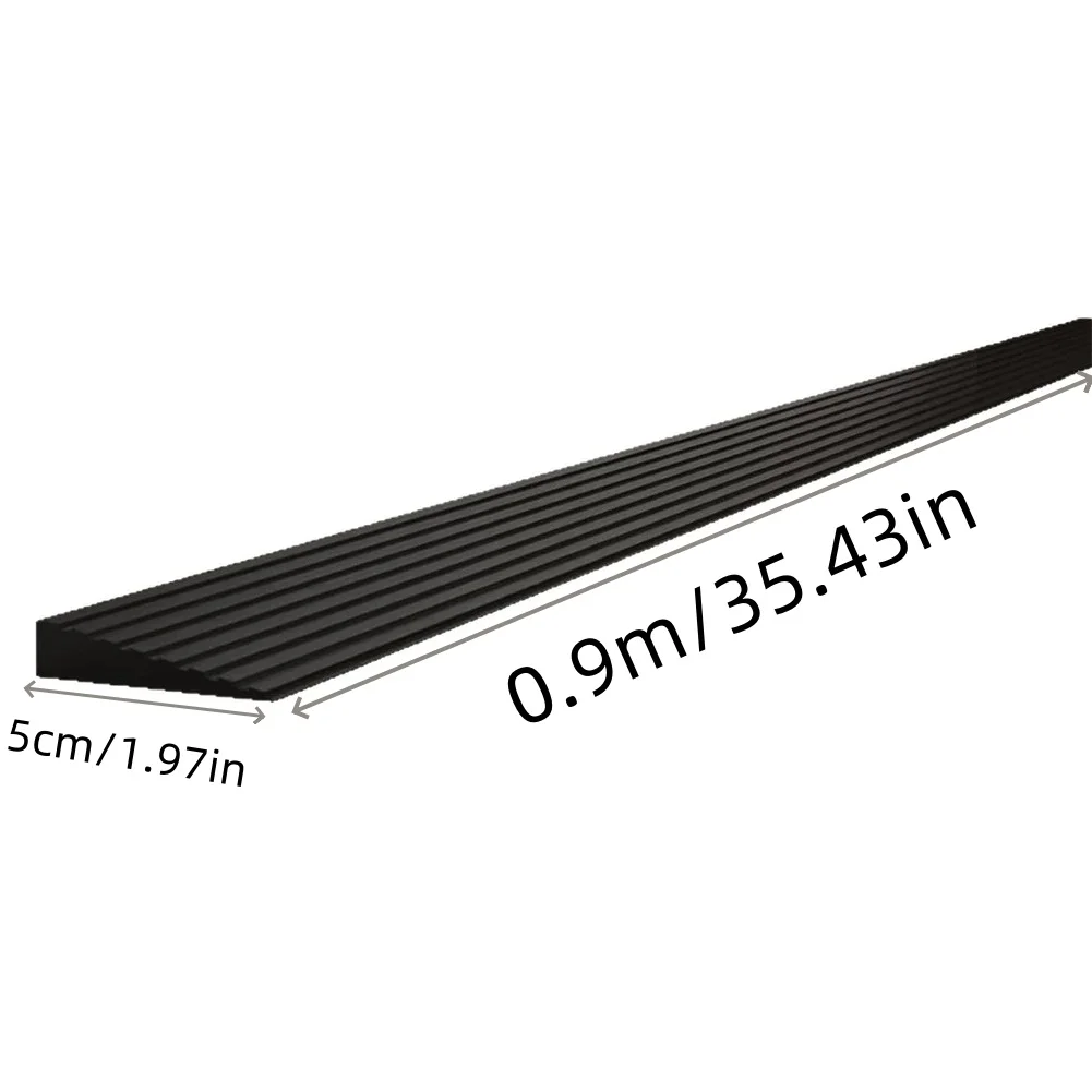 1PC 0.9cm/0.354in Doorway Ramp Garage Threshold Ramp Ample Space Gentle Incline Heavy Use Sturdy Materials Home Accessibility