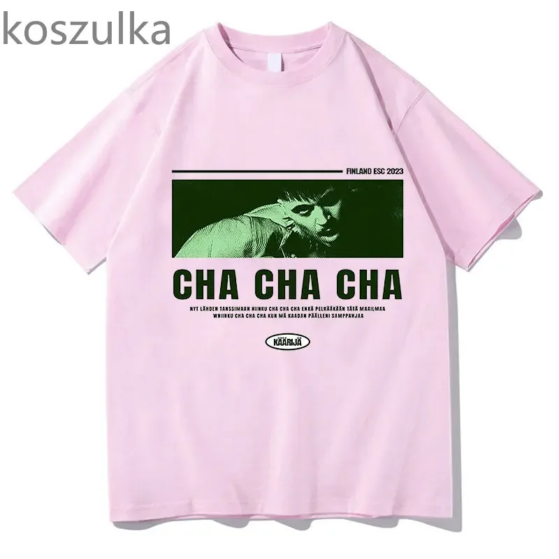 K Rij Cha Eurovision 2023 Finlande T Shirt Y2K Kaarija Men Women Summer Graphics Casual clothes Cotton Unisex short sleeve Tees