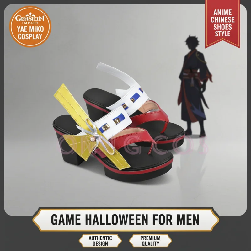 

☆SunlCos Genshin Impact Yae Miko Cosplay Shoes Anime Game Halloween Costume for Men Women Unisex☆