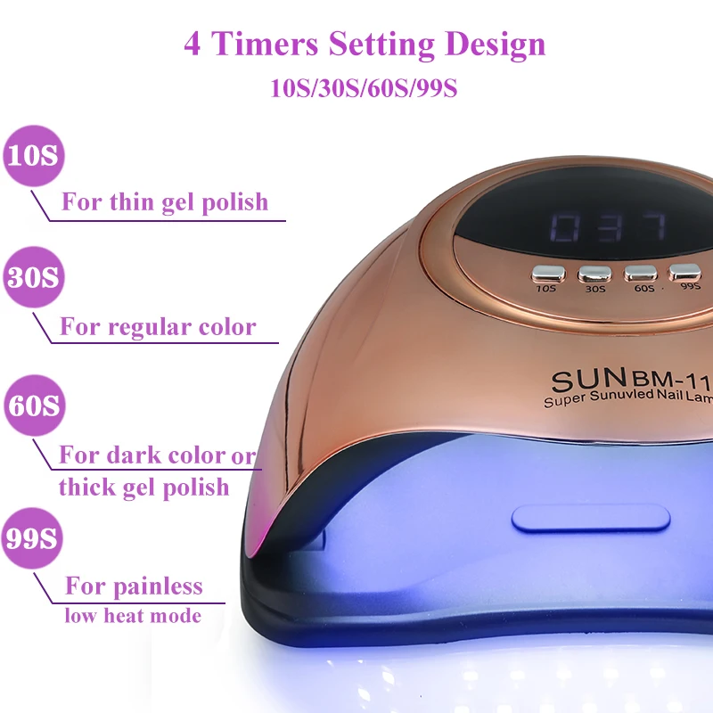 66 المصابيح الأشعة فوق البنفسجية مسمار الفن مصباح مجفف مع الاستشعار التلقائي 10s/30s/60s/99s الموقتات المهنية علاج هلام مسمار البولندية مصباح مانيكير أداة #3