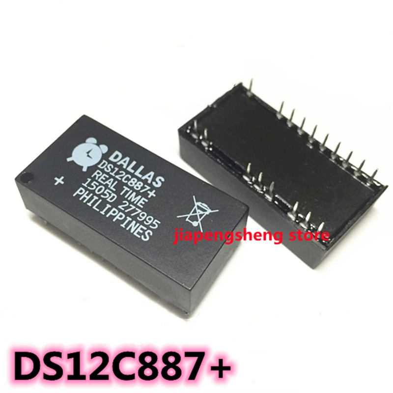 DS12C887 Reloj en tiempo real, Chip IC de sincronización RTC, Auténtico y auténtico, Nuevo y original, Insertado directo en el EDIP-24, 12C887