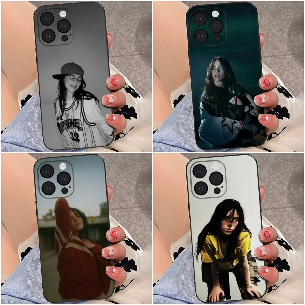 B-BillieS Singer  Phone Case For iPhone 16,15,14,13,12,Pro,Max,11,7,8,Plus,XR,XS Max Shockproof Silicone Soft Shell