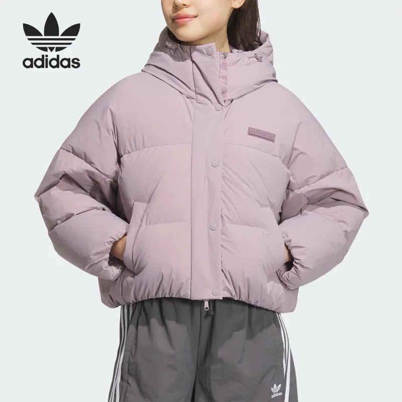 Adidas Clover Women's Hooded Short Warm Down Jacket JD3787