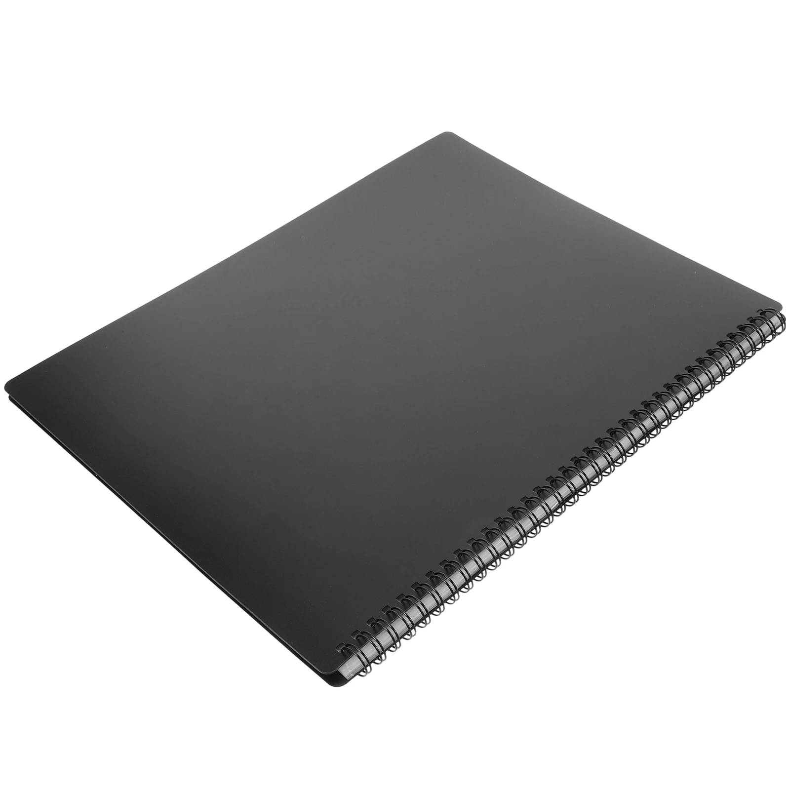 

20 Pages A4 Transparent Flip Folder 40 Sides Black File Binder for Sheet Music Storage Organizer Piano Scores Test Papers