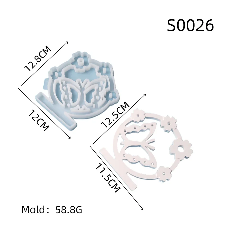 Butterfly Flower Insert Resin Dropping Mold DIY Candle Silicone Mold Home Decoration Storage