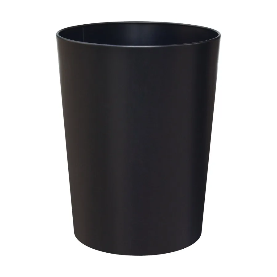 

Decorative Metal Trash Can, Black