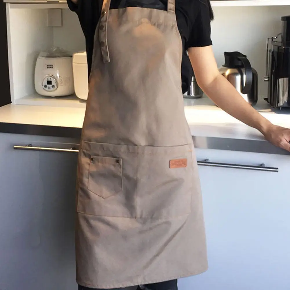 Kitchen Household Cooking Apron Men Women Oil-Proof Waterproof Work Housework Apron Overalls For BBQ Shop Nail Salon