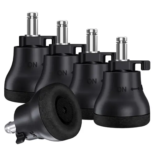 5PCS Office Chair Caster Swivel Wheels to Fixed Stationary Castors Replacement Bell Glides Furniture Chair Feet Wheel Stopper - Image 2