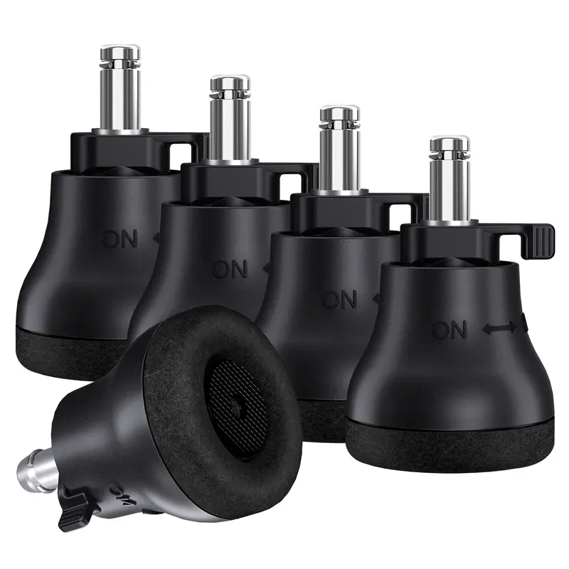 5PCS Office Chair Caster Swivel Wheels to Fixed Stationary Castors Replacement Bell Glides Furniture Chair Feet Wheel Stopper - Image 2