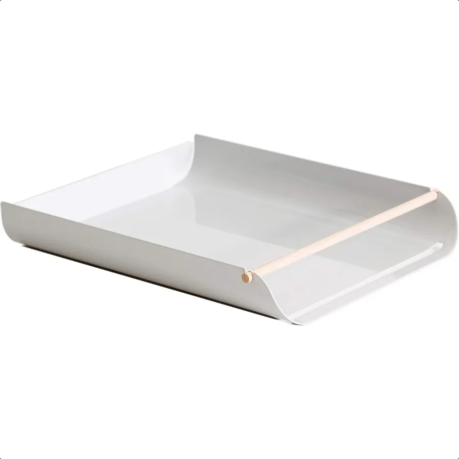 

U Brands Metal Paper Tray Letter Size Desktop Accory Arc Collection Grey 3548A0206