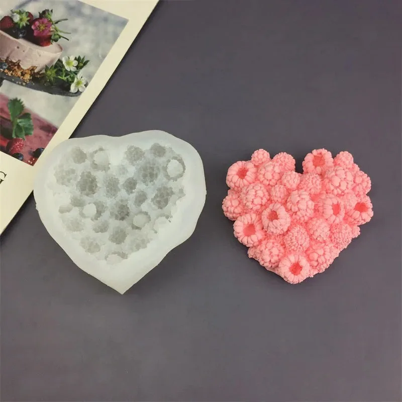 Raspberry Silicone Mold DIY Resin Chocolate Cake Decoration Baking Tool Fondant Silicone Molds Fruit Cakes Decorations Tools view 3