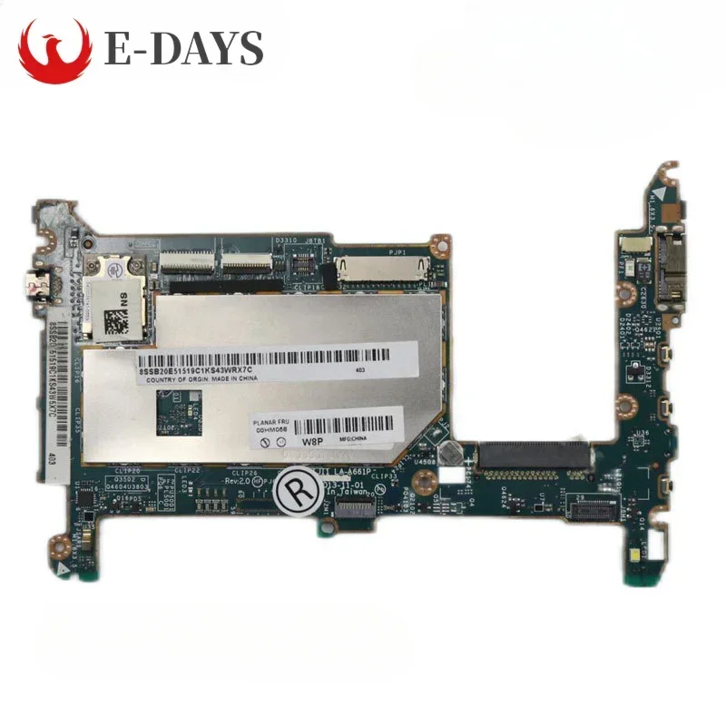 

Материнская плата для ноутбука Lenovo Thinkpad 8, материнская плата LA-A661P с процессором Z3770, 2G 64G, 100% протестировано, высокое качество