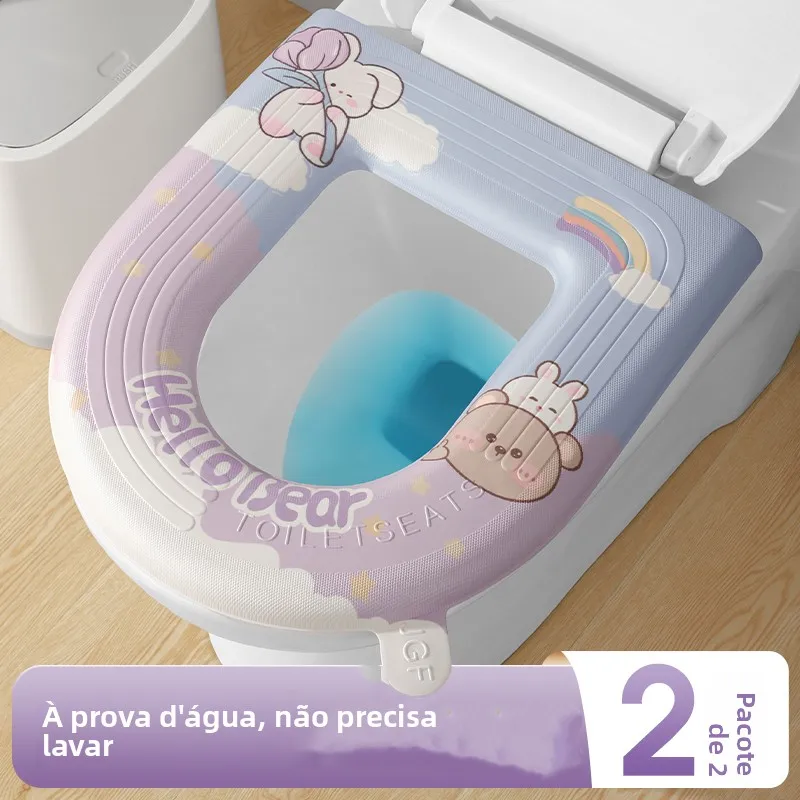 eva防水トイレシートクッション-キュートな四季通用-家庭用-新2026年-トイレマットパッド-円形カバー-家庭用品