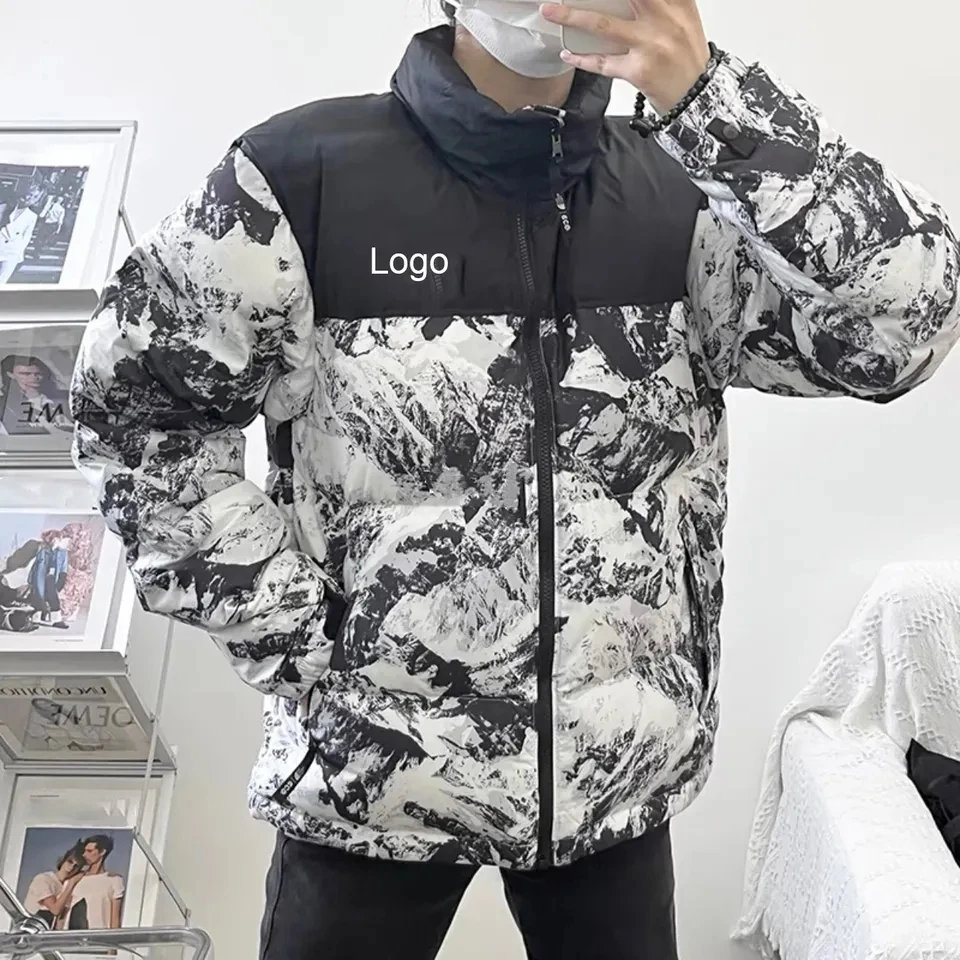 With Logo Branded Men\'s New Winter Outwear Camouflage Thick Cotton Coat Cargo Trend Cotton-padded Jacket Down Cotton Jacket