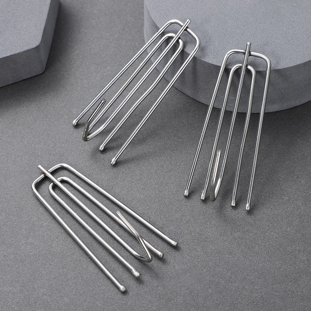 30 Pcs Curtain Hook 4 Prong Pinch Pleater Tape Hooks Drapes Pleated Drapery for Curtains Shower Window