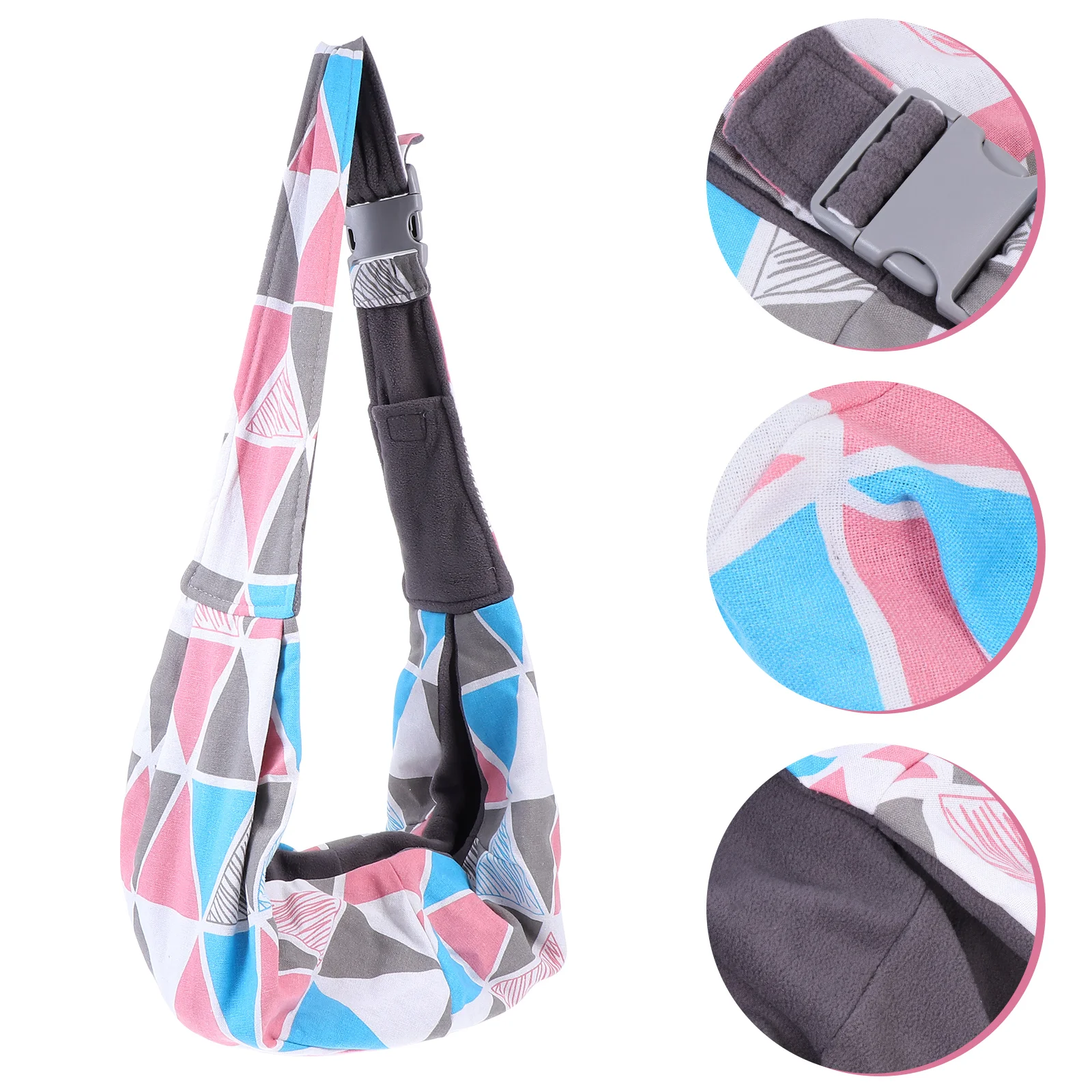 

Colorful Triangle Adjustable Reptile Sling Bag Small Size Breathable Polyester Portable Pet Carrier for Walking Hiking Travel