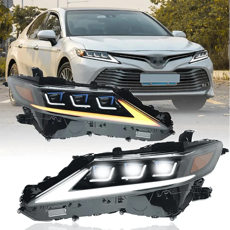 

2pc LED Headlights For Toyota Camry 8th Gen 2018-2023 LE SE XLE XSE TRD Car Accessories Modified Led Front Lights Assembly