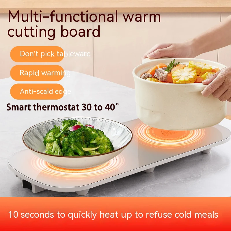 Home quick heating warm cutting board multi-functional table insulation board hot milk food folding patchwork pad warm dishes