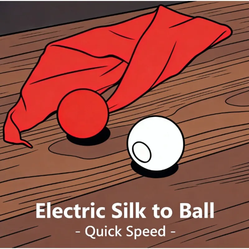 

Электрический фокус «Шелк в шар», быстрое исполнение, сценический трюк, красно-белый, иллюзия, реквизит для профессиональных магов, для выступлений и вечеринок