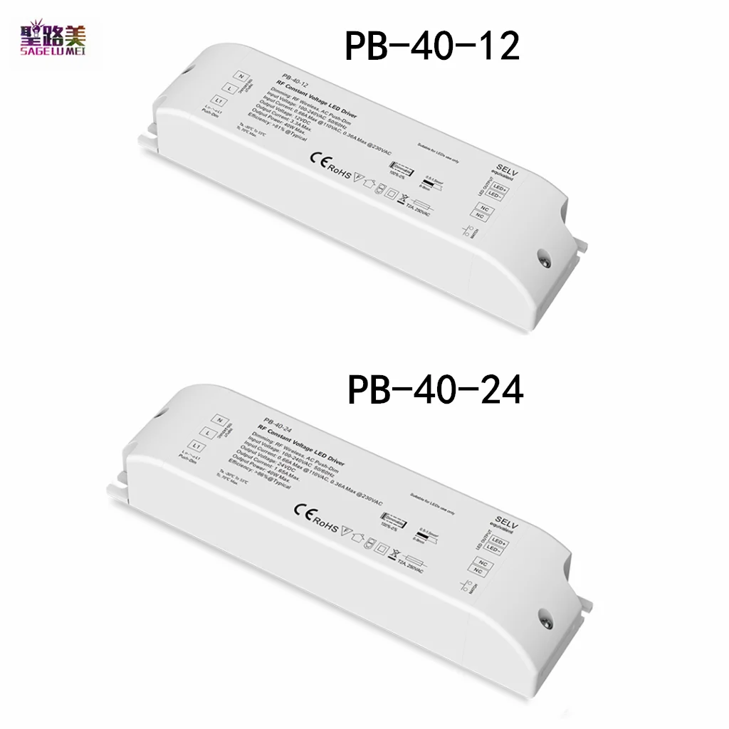 

RF Wireless Push-Dim 40W 24V Dimmable Driver PWM Frequency AC220V To DC 12V LED Transformer Power Supply For LED Strip Lighting