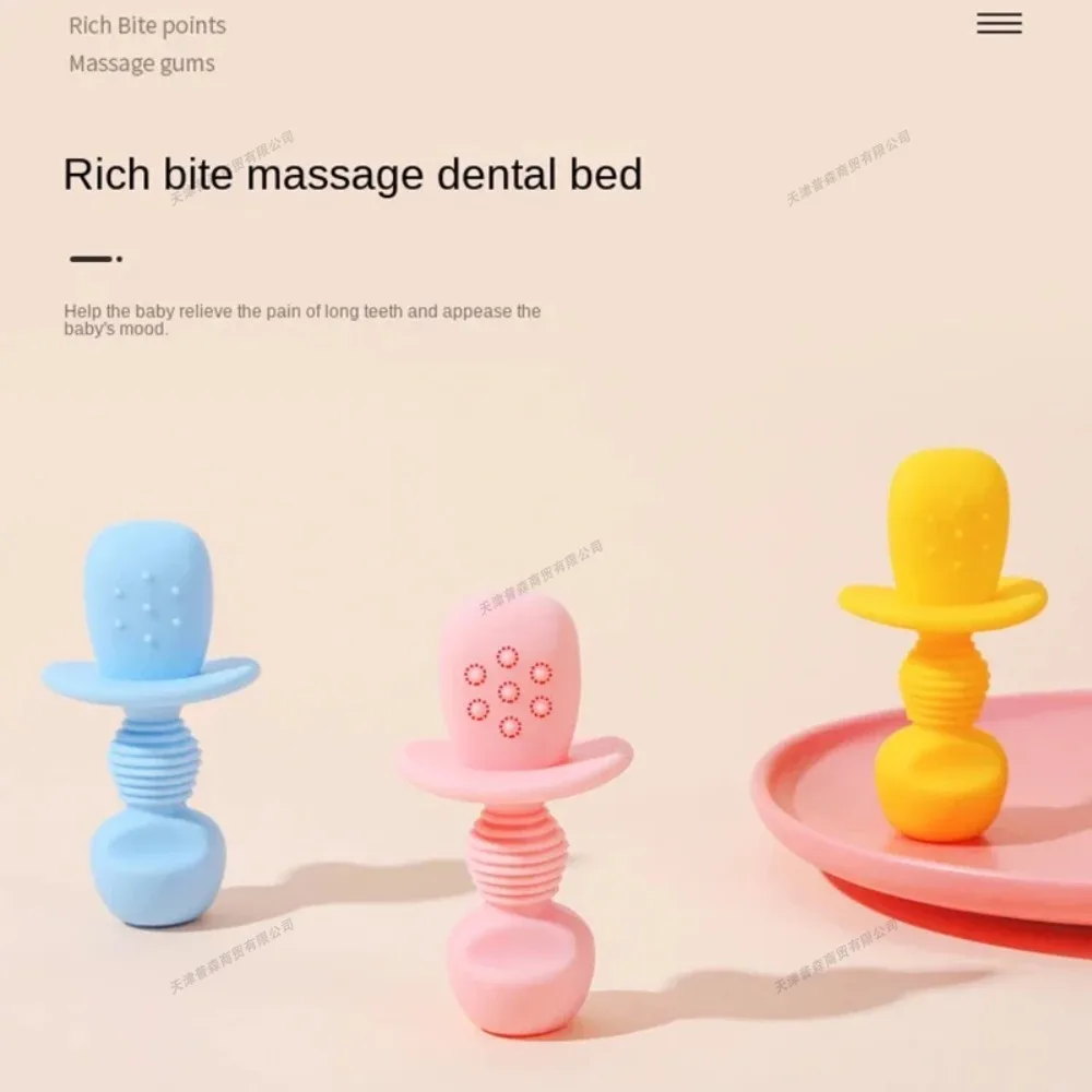 Baby-Silikon-Gabellöffel, kaubare Utensilien, erste Stufe, Training, Raubtier, Kleinkind-Utensilien für Babys, LED-Entwöhnung, mit Aufbewahrungsbox