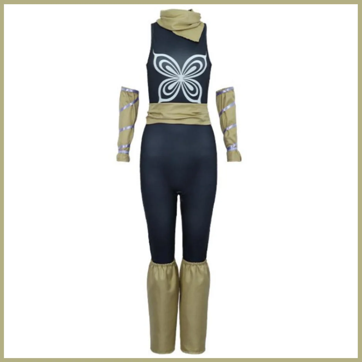 Anime Bleach Shihouin Yoruichi Cosplay Costume Black Jumpsuits Uniform Scarf Wig Adult Woman Sexy Carnival Halloween Suit view 3