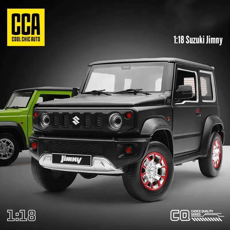 1/18 Suzuki Jimny SUV Toy Car Model CCA Diecast Toy Vehicle Miniature Sound & Light Doors Openable Collection Gift For Boy Kid