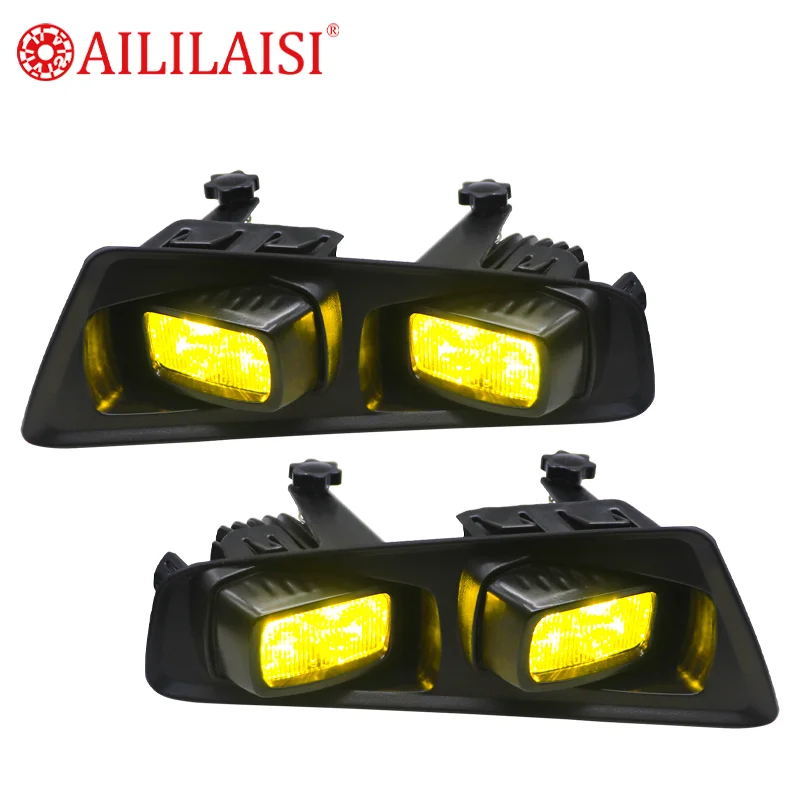 Aililaisi 2023 2024 2025 for Ford Ranger Yellow Waterproof Daily Fog Light Lamp Spotlight H11 Bulb Shape Easy Installation