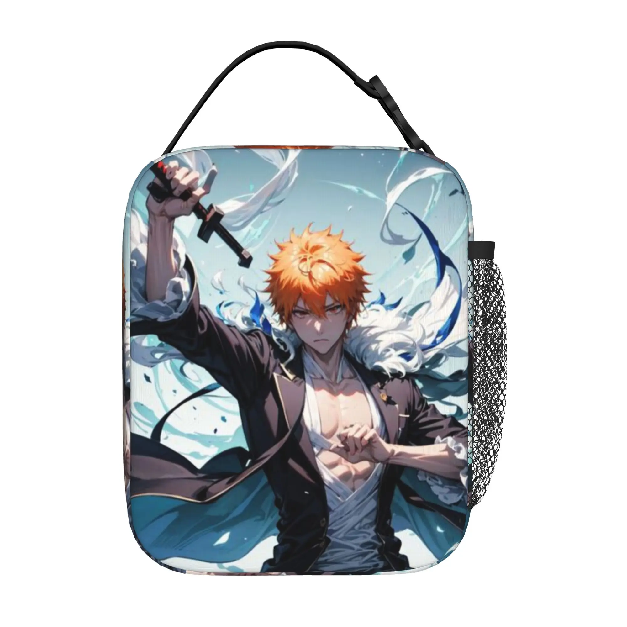 Zurück zur SchulsaisonBleach Portable Food Pouch Ichigo Kurosaki (24) Neue coole, multifunktionale, leichte Lunchtasche