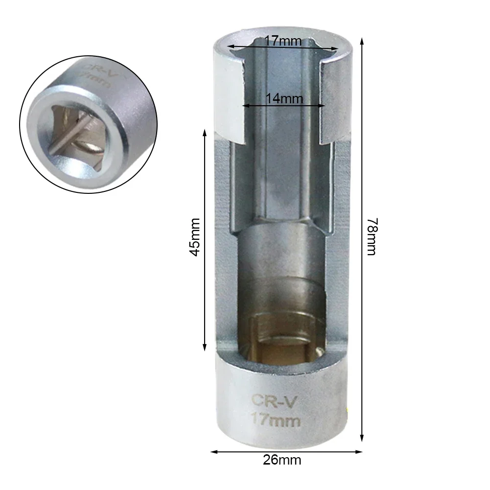 Imagem -04 - Chave Soquete com Sensor de Oxigênio Injetor Diesel Chave de Soquete de Linha de Combustível Conjunto 17 mm 19 mm 2