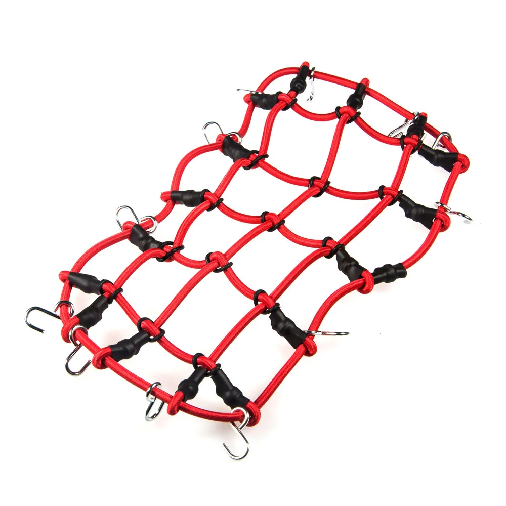 MIBIDAO Roof Rack Storage Elastic Rubber Rope Luggage Rack Net for Axial SCX10 TRX4 Tamiya 1/10 RC Car Truck Model Parts