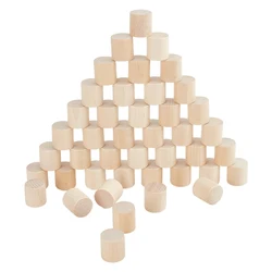 100 Pcs Wooden Craft Blocks Cylinders 0.8