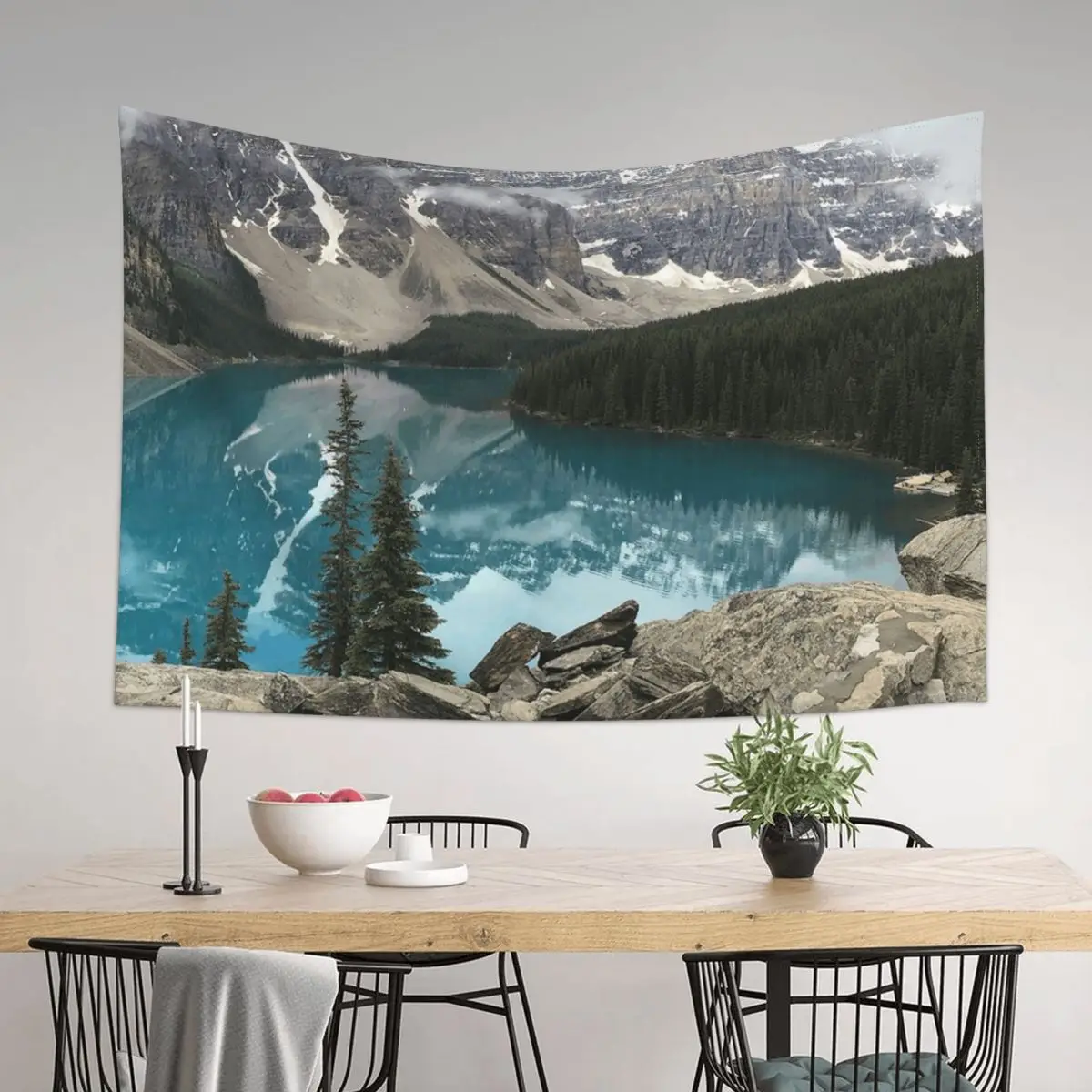 

Lake in the mountains Tapestry House Decoration Decor For Room Home Decoration Accessories Tapestry
