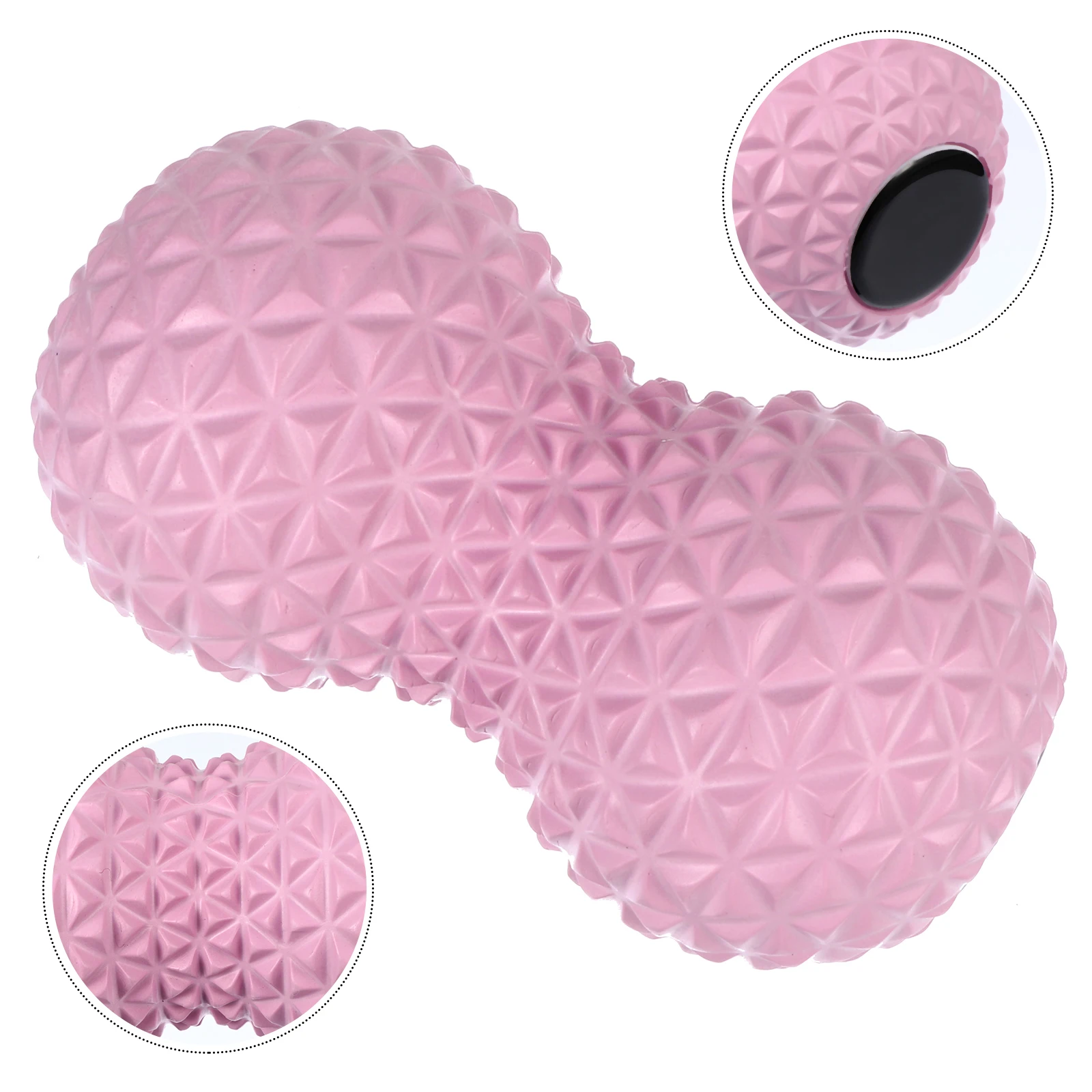 

Peanut Massage Ball for Foot Shoulder Neck Back Legs Pink Material Dual Massager Self Release Therapy Tool