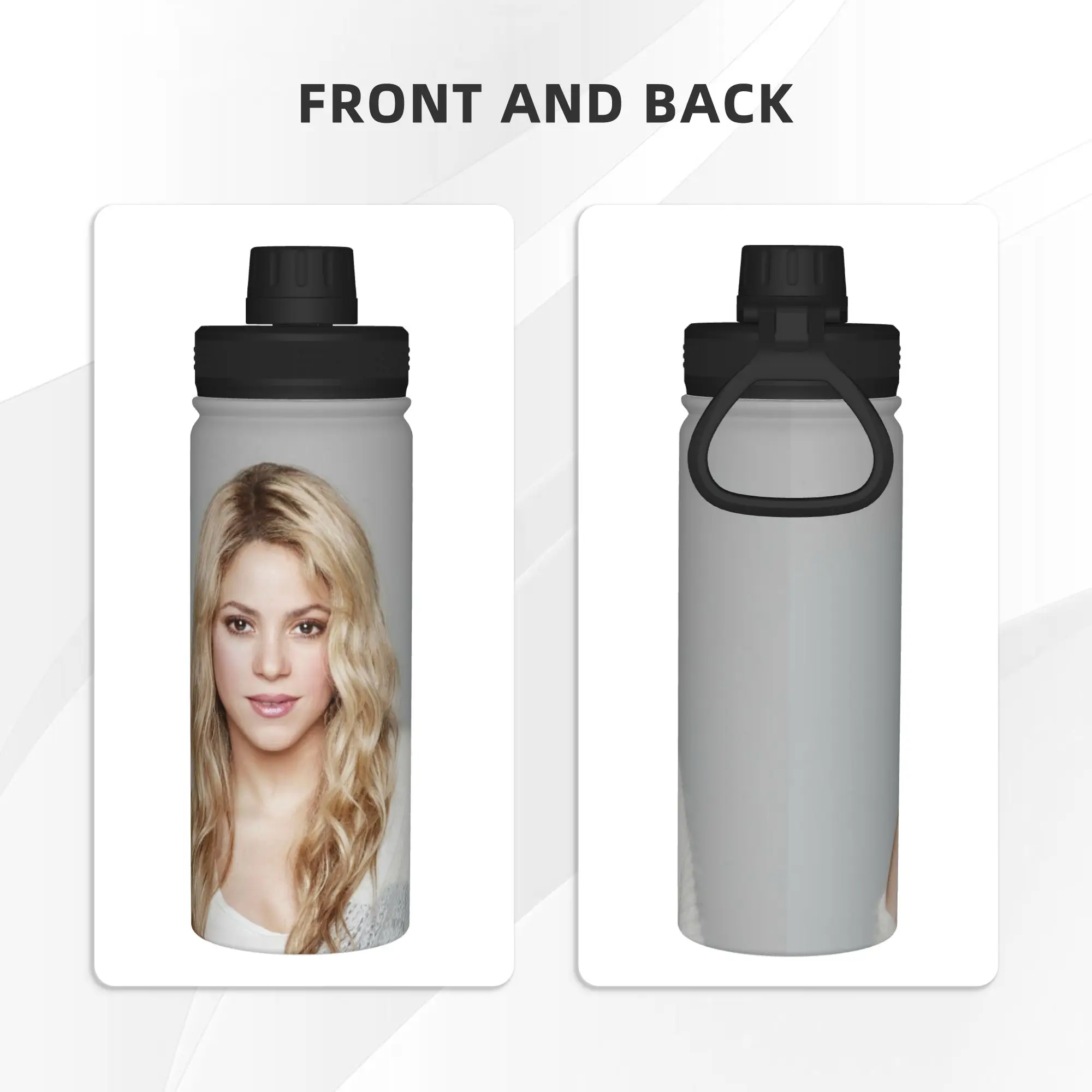 Singer S-Shakira 18OZ Sports Insulated Kettle  Thermal Cup Stainless Steel Double Wall Mug Water Bottle
