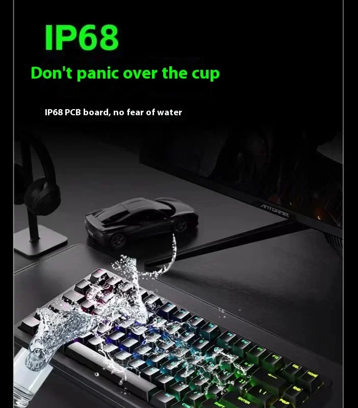 لوحة مفاتيح تبديل مغناطيسية ، لوحة مفاتيح ألعاب لاسلكية ، سبائك الألومنيوم RGB ، مفتاح كاي ، 3 أوضاع ، USB ، G ، blutototh ، Agk75